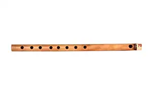 Kannan Musical Instruments Carnatic Side Flute, 8 Holes (scale 2), Sandal with brown