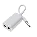 Produktbild 3,5 mm Dual Jack Stereo Kopfhörer-Adapter für Apple iPhone, Weiß