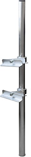 Preisvergleich Produktbild Satix Sat Aluminium-Klemmhalterung Satelliten-Schüssel für Balkon-Geländer