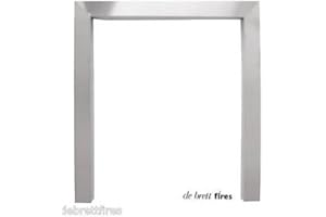 DeBrett Fires 16"/ 40cm Brushed Steel Satin NOT Shiny Gas Coal Fire Trim Frame Surround 2"/50mm face 2"/50mm return