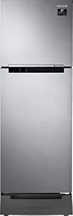 Samsung 253L 2 Star Inverter Frost Free Double Door Refrigerator (RT28T3122S8/HL, Elegant Inox, Base Stand with Drawer)