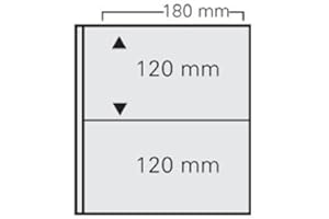 SAFE 5 Feuilles pour Album Billets avec 2 Pochettes 120 x 180 mm | pour Votre Collection de Billets