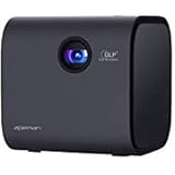 APEMAN DLP Mini Portable Projector Video Multifunction Bluetooth Stereo Speaker Multi-Screen Projector Built-in Battery Rechargeable HDMI MHL Input Built-in Speaker (Black) for Home Entertainment