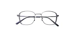 N Specs blue light filter computer green anti reflected zero power fiber glasses for men women kids with square metal black frame