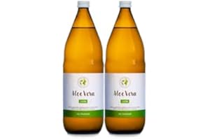 ‎MOTHER EARTH PRODUCTS Mother Earth Products | 100% Bio Aloe Vera Direktsaft mit Gelstücken ohne Zusätze | Reines inneres Gel des Aloe Vera Blattes zum trinken | 1200mg/l Aloverose | 2 x 1000ml