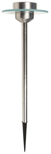 Preisvergleich Produktbild LED Solar-Gartenleuchte. Edelstahl. Glasring