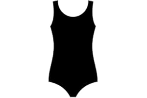 Nathnic® Kids Girls Plain Cotton Stretch Leotard - Children School PE Ballet Dance Gymnastics Wide Straps Sleeveless Bodysuit Age 3-13 Years