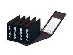 Preisvergleich Produktbild Aulfes 40801-01 Bankordner 250x140x50 schwarz buchbinderisch