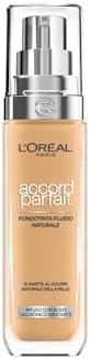 L'Oréal Paris Fondotinta Liquido, Incarnato Uniforme e Illuminato, Finish Naturale, Per Tutti i Tipi di Pelle, Formula con Acido Ialuronico, Accord Parfait, Tonalità: 5.5R/C Rose Sun, 30 ml