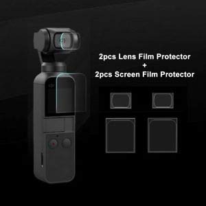 Preisvergleich Produktbild Rabusion 2 stücke Flexible Fiberglaslinse + 2 stücke Displayschutzfolie für DJI OSMO Taschenteile