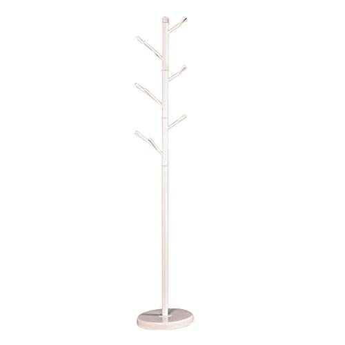 ZHA Coat Stand Clothes Rack Hat Rack Tree Stand Hooks Bedroom Office Hallway Garage Free Standing 175×32cm & Rack hat (color : White)