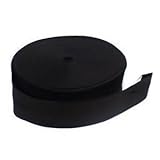 Black Woven Elastic Tape - (50mm) 2 inch x 1m by Generic