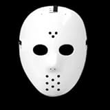 1 - Pack White Hockey Mask Halloween (disfraz)