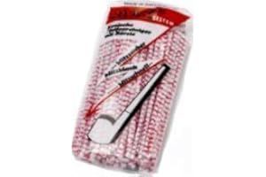 3 X Blitz Bürsten-Pfeifenreiniger rot-weiß