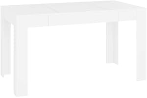 vidaXL Tavolo da Pranzo Bianco 140x74,5x76 cm in Legno Multistrato