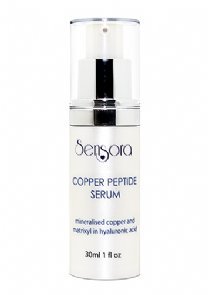 COPPER PEPTIDE SERUM. GHK-CU peptides in a pure hyaluronic acid serum base with additional Matrixyl 3000 peptides. Boosts collagen production, boosts skin cell renewal, revitalises the skin.