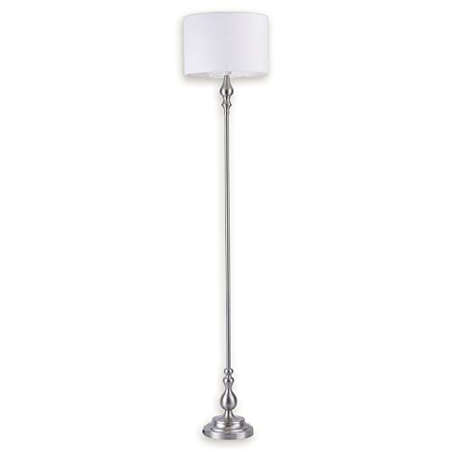 ROLLER Stehlampe Dustin - weiß - Stoffschirm