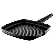 Castey - Grill 27 X 27 Cm, Vitro Y Gas, Mango Negro.