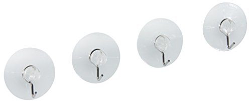 Fackelmann 16118 Haken, Kunststoff, transparent, 4 x 4 x 2 cm, 4 Einheiten