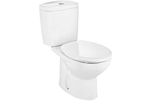 Roca,Victoria,Taza con salida vertical para inodoro de tanque bajo,A342394000 - Porcelana - Blanco