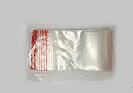 100 x PLASTIC RECLOSABLE ZIPLOCK BAG - 80x120mm - 40microns - SEAL GRIP SELF PRESS