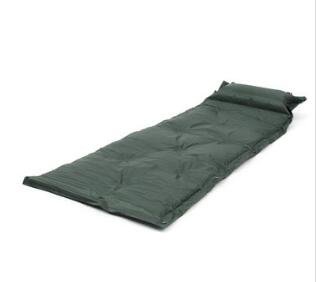 Preisvergleich Produktbild LaDicha Einzelne Selbstaufblasende Camping Mat Aufblasbare Luftmatratze Schlafunterlage mit Kissen - Grün