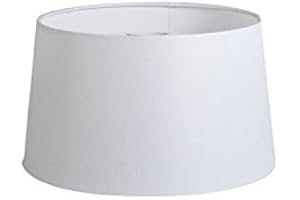 QAZQA rond schuin linnen - Paralume - luce - Ø 350 mm - Bianco -