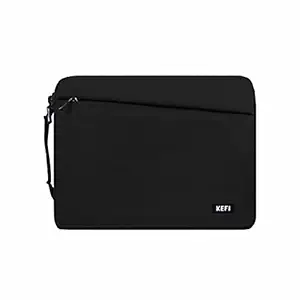 Kefi 15.6 inches Black Polyester Laptop Sleeve / Cover / Bag for MacBook / Lenovo / Asus / HP / Acer / Dell / Surface Pro / Chromebook / Vivobook