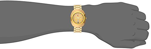 Rado Men's Gold Plated Bracelet & Case Anti Reflective Sapphire Automatic Gold-Tone Dial Watch R12413493