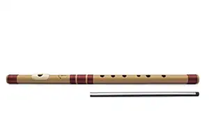 Radhe Flutes PVC Fiber E Natural Bansuri Middle Octave LEFT Handed