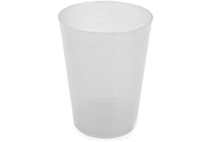 TELEVASO - 100 Unidades - Vaso Sidra 500 ml Reutilizable - Polipropileno (PP) - Color traslúcido - Vaso ecológico Libre de BPA, Ideal para Cerveza, cubatas, Agua
