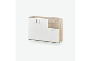 AVANTI TRENDSTORE BEA - Cassettiera/comó in Legno Laminato nella Misura 120x82x35 cm, Disponibile in Diversi Colori. Perfetto per soggiorni, ingressi o camere da Letto
