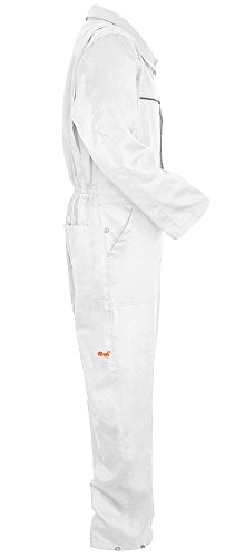 KERMEN – Arbeits-Overall Leipzig Rallye-kombi Baumwolle – made in EU – Blau, Weiß - 4