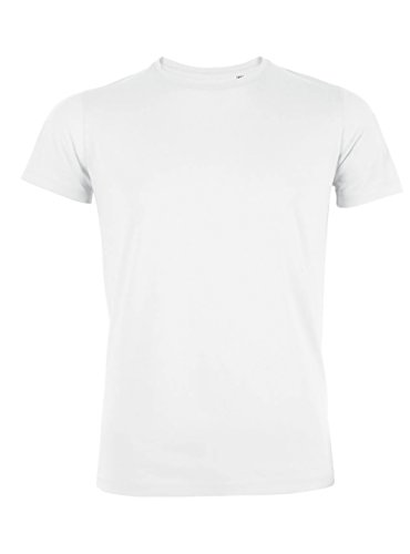 Herren Rundhals T-Shirt aus 100% Bio-Baumwolle- Figurbetontes (Fitted )Bio Tshirt in diversen Farben Schwarz und Weiß, Bio Shirt, Herren Bio Tshirt, Herren Tshirt Bio, organic cotton (M, Weiß) Herren Rundhals T-Shirt aus 100% Bio-Baumwolle- Figurbetontes (Fitted )Bio Tshirt in diversen Farben Schwarz und Weiß, Bio Shirt, Herren Bio Tshirt, Herren Tshirt Bio, organic cotton (M, Weiß)