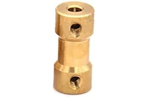 BOXONLY D9mm x L20mm Brass Shaft Rigid Coupler Connector Motor Adapter Couplers,Rigid Coupling, 2mm to 2mm