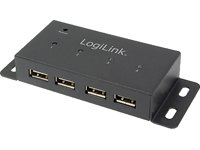 LogiLink UA0141 USB 2.0 HUB 4-port, incl. Power Display, Full Metal Housing