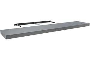 Velano Półka regałowa, regał ścienny, regał wiszący, systemy regałowe, 1 sztuka, 118 x 23,5 cm, szary, do kuchni, łazienki, salonu, sypialni, FS