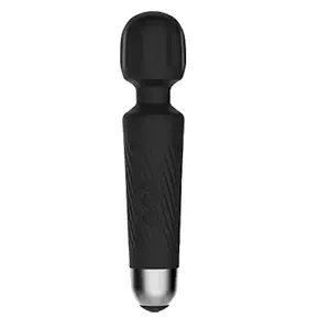 VIHAX Corded Electric Wand Power Massager, Massager With 20 Magic Vibration Modes, Whisper Quiet, Waterproof, Handheld, Cordless for Neck Shoulder Back Body Massage, Sports Recovery & Muscle Aches (Black)