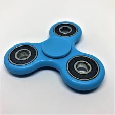 Glow in the dark, Pink or Blue Tri Fidget Spinner (Baby Blue)