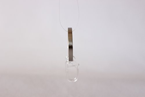 10 Gardinenringe mit Faltenlegehaken und Gleiteinlage Flachring edelstahl-optik - 2