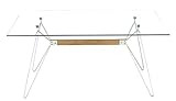 -Mesa rectangular, multiusos -Tapa de cristal templado de 10 mm. de espesor acabado transparente -Armazón de metal con acabado epoxi