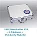 Produktbild SAFE ALU-MÜNZKOFFER 176 / USA " QUARTER 25 CENT NATIONAL PARKS IN CAPS " MIT 3 D PLAKETTE FÜR 180 X 25 Cent $ Dollar Gedenkmünzen USA Natiolan Pakrs 2010 - 2020 Münzen in Münzkapseln / Caps 24,5 mit 6 Tableaus 6330 bis 30 mm GRATIS Flaggenset