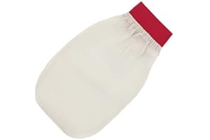 Feel Fine Guanto Esfoliante Turco – Kese Hammam in 100% Seta di Bozzolo Grezza per Uomo e Donna | Scrubber Esfoliante Artigianale per Doccia, Bagno e Sauna (Rossa)