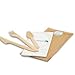 Produktbild Extiff Einwegbesteck, 1 Gabel, 1 Löffel, 1 Messer aus hellem Holz, biologisch abbaubar und 1 Papierhandtuch