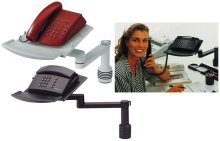 Preisvergleich Produktbild 1 X helit Telefon-Schwenkarm lichtgrau H 62553 82