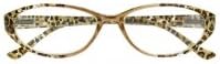 GL2130BRN +3.0 Lynx Brown Animal Print Unisex Reading Glasses Goodlookers Retro