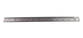 Stainless Steel 30cm Scale 1 Foot 12 inch | Steel Scale Pack of 3