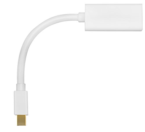 mumbi Mini DisplayPort HDMI Adapter Kabel – Mini DisplayPort Stecker zu HDMI-A Buchse – vergoldete Kontakte – Adapterkabel 10cm weiss - 2