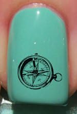 Compass Nautical Sailor - Nail Decals by YRNails
