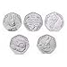 Produktbild Full Set von 5 x Beatrix Potter 2016 50 Pence mit Klar, Kapsel Münzfach – Unzirkulierte aus Royal Mint Sack